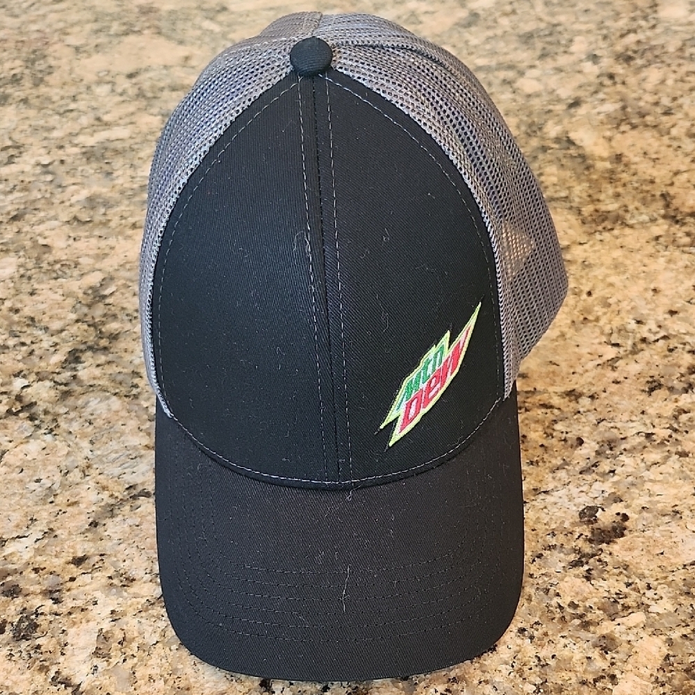 Mountain Dew Black and Gray Cap